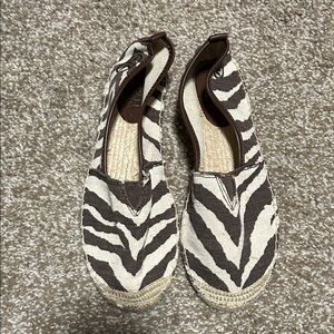 MICHAEL Michael Kors Zebra Print Espadrilles - Brown and Cream